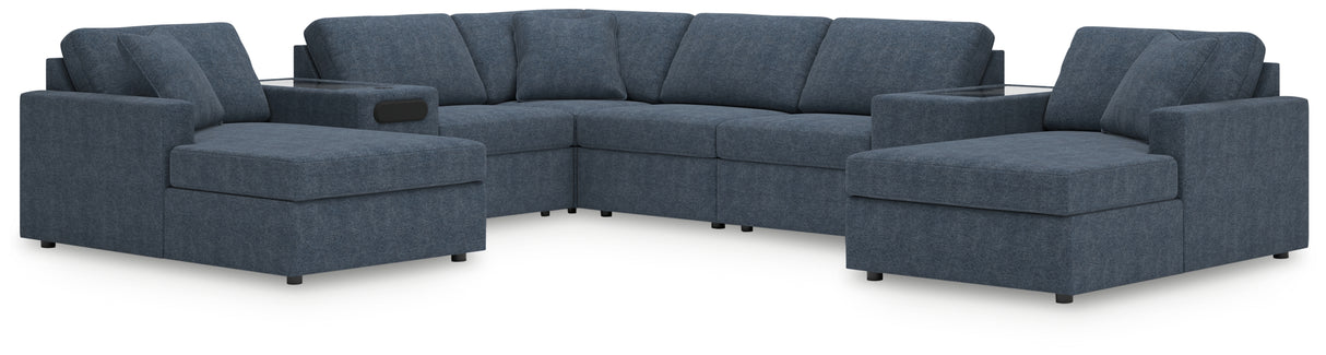 Nashville Furniture Outlets - Ashley Furniture - Modmax Sectional - RAF 8-Piece Sectional with Chaise / Ink - 92121S31
