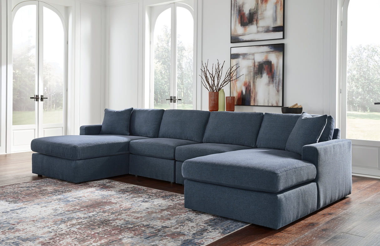 Nashville Furniture Outlets - Ashley Furniture - Modmax Sectional - RAF 4-Piece Sectional with Chaise / Ink - 92121S19