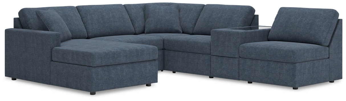 Nashville Furniture Outlets - Ashley Furniture - Modmax Sectional - RAF 6-Piece Sectional with Chaise / Ink - 92121S21
