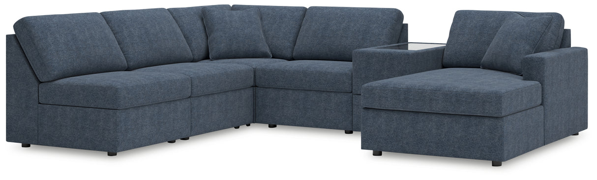 Nashville Furniture Outlets - Ashley Furniture - Modmax Sectional - 6-Piece Sectional with Chaise and Storage Console / Ink - 92121S22