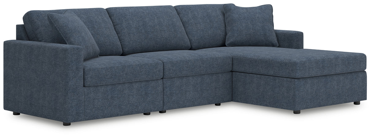 Nashville Furniture Outlets - Ashley Furniture - Modmax Sectional - RAF 3-Piece Sectional with Chaise / Ink - 92121S18