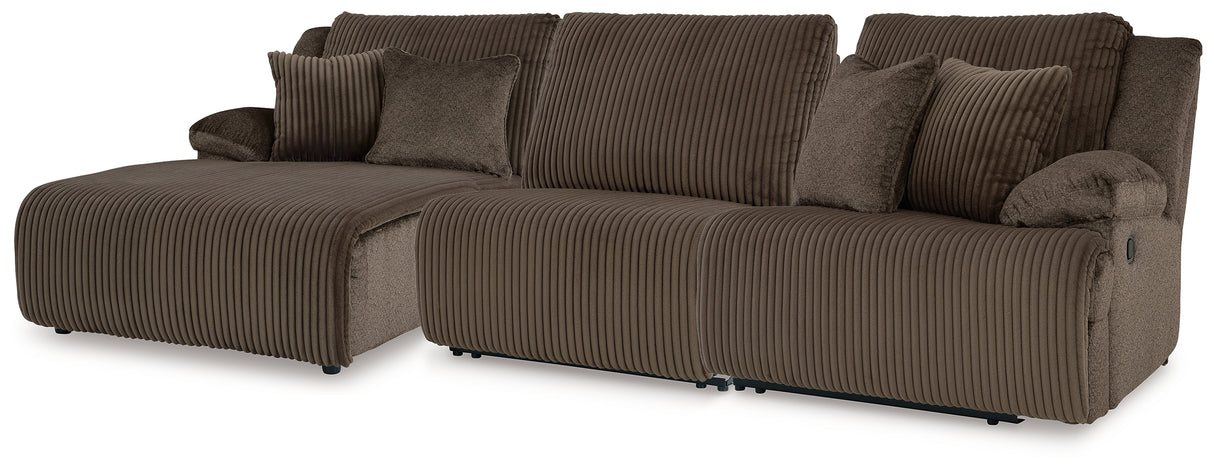 Nashville Furniture Outlets - Ashley Furniture - Top Tier Sectional - 3-Piece Sofa Chaise Sectional / Chocolate - 92705S11
