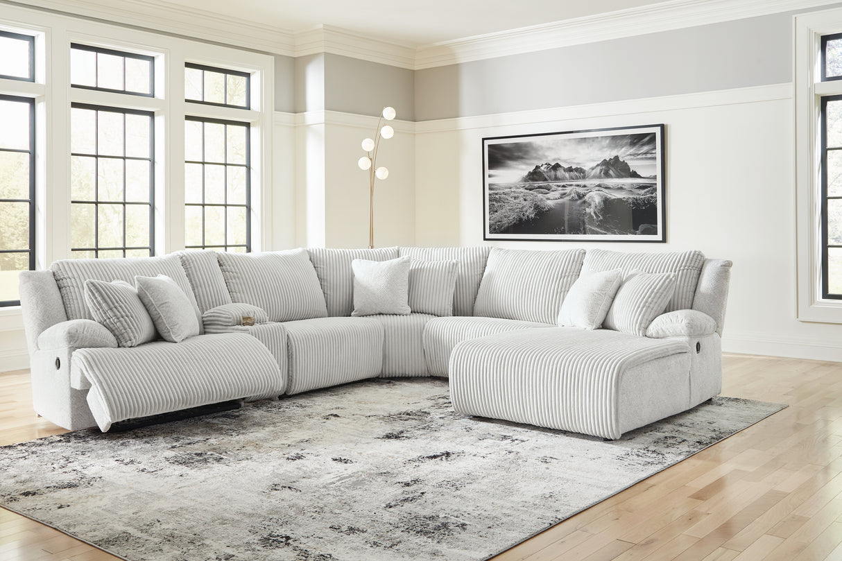 Nashville Furniture Outlets - Ashley Furniture - Top Tier Sectional - 6-Piece Reclining Sectional with Chaise / Alloy - 92706S1