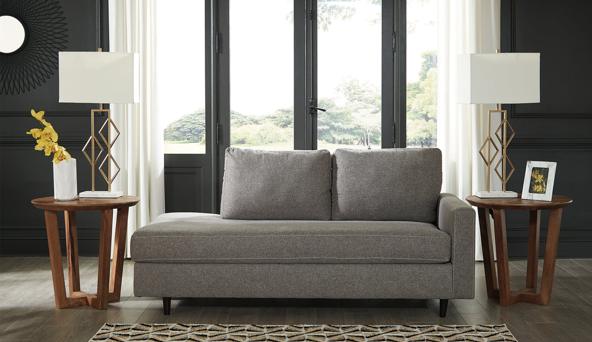 Nashville Furniture Outlets - Ashley Furniture - Lyman Living Room - RAF Corner Chaise / Graphite - 9330317