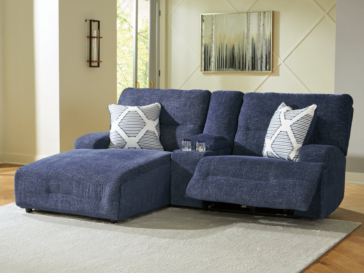 Nashville Furniture Outlets - Ashley Furniture - Acklen Place Sectional - 2-Piece Power Reclining Sectional / Navy - 93607S16
