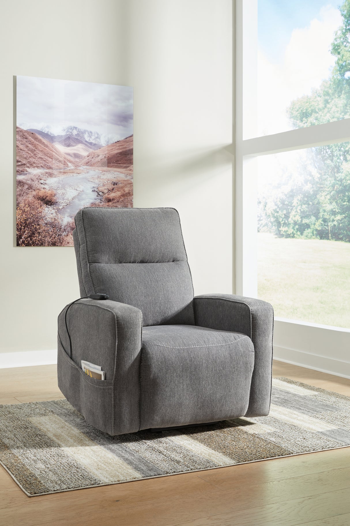 Nashville Furniture Outlets - Ashley Furniture - Starganza Living Room - Power Lift Recliner / Gray - 9370412