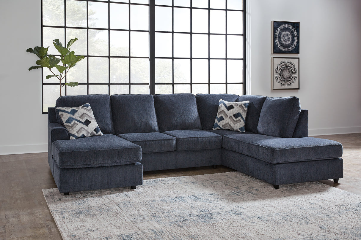 Nashville Furniture Outlets - Ashley Furniture - Albar Place Sectional - RAF 2-Piece Sectional / Cobalt - 95302S2