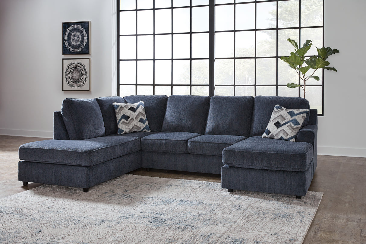 Nashville Furniture Outlets - Ashley Furniture - Albar Place Sectional - RAF 2-Piece Sectional / Cobalt - 95302S2