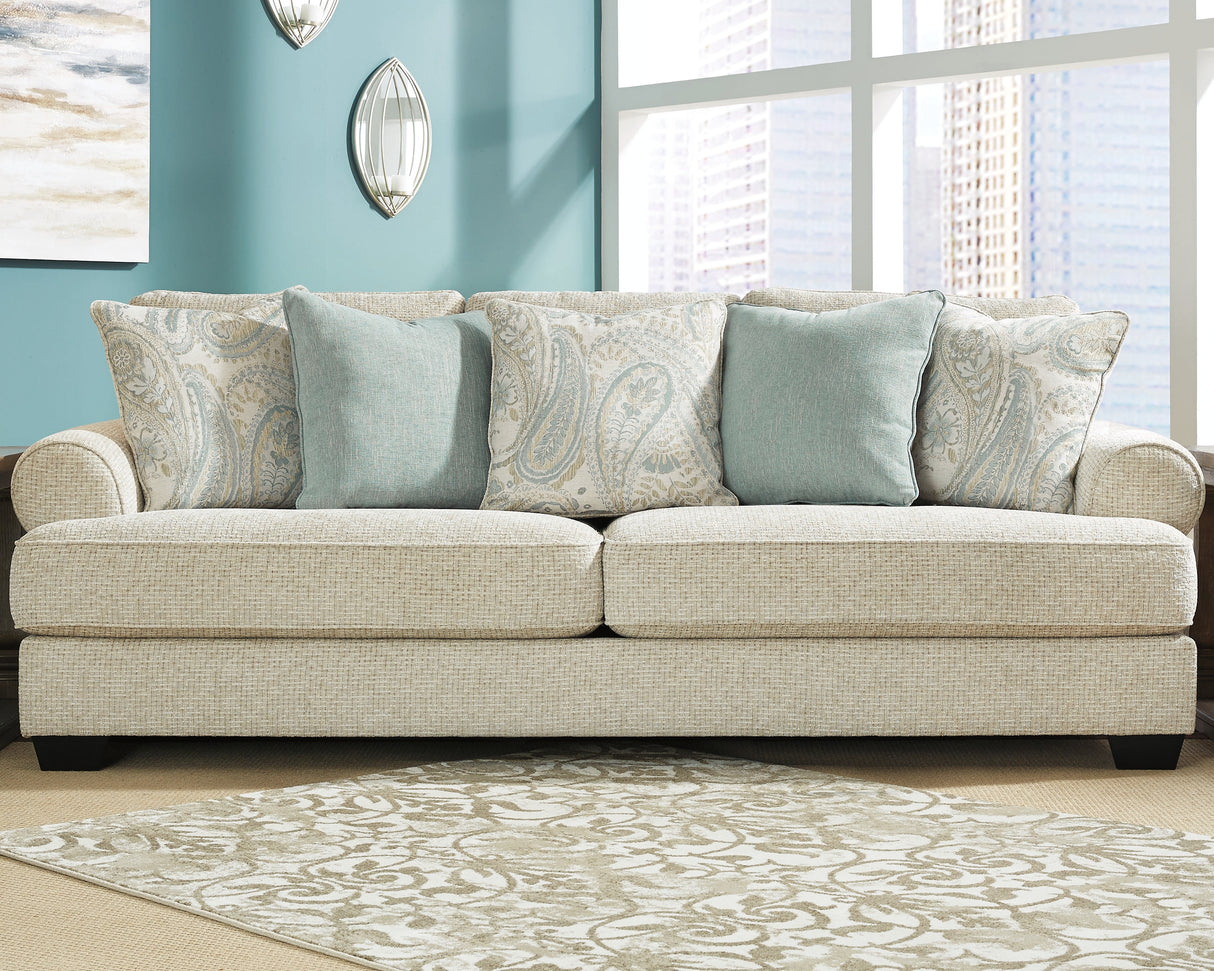 Nashville Furniture Outlets - Ashley Furniture - Monaghan Living Room - Ottoman / Sandstone - 9620514