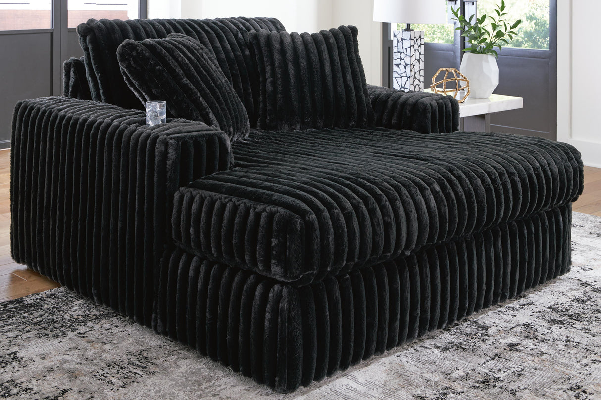 Nashville Furniture Outlets - Ashley Furniture - Midnight-Madness Living Room - Oversized Chaise / Onyx - 9810315