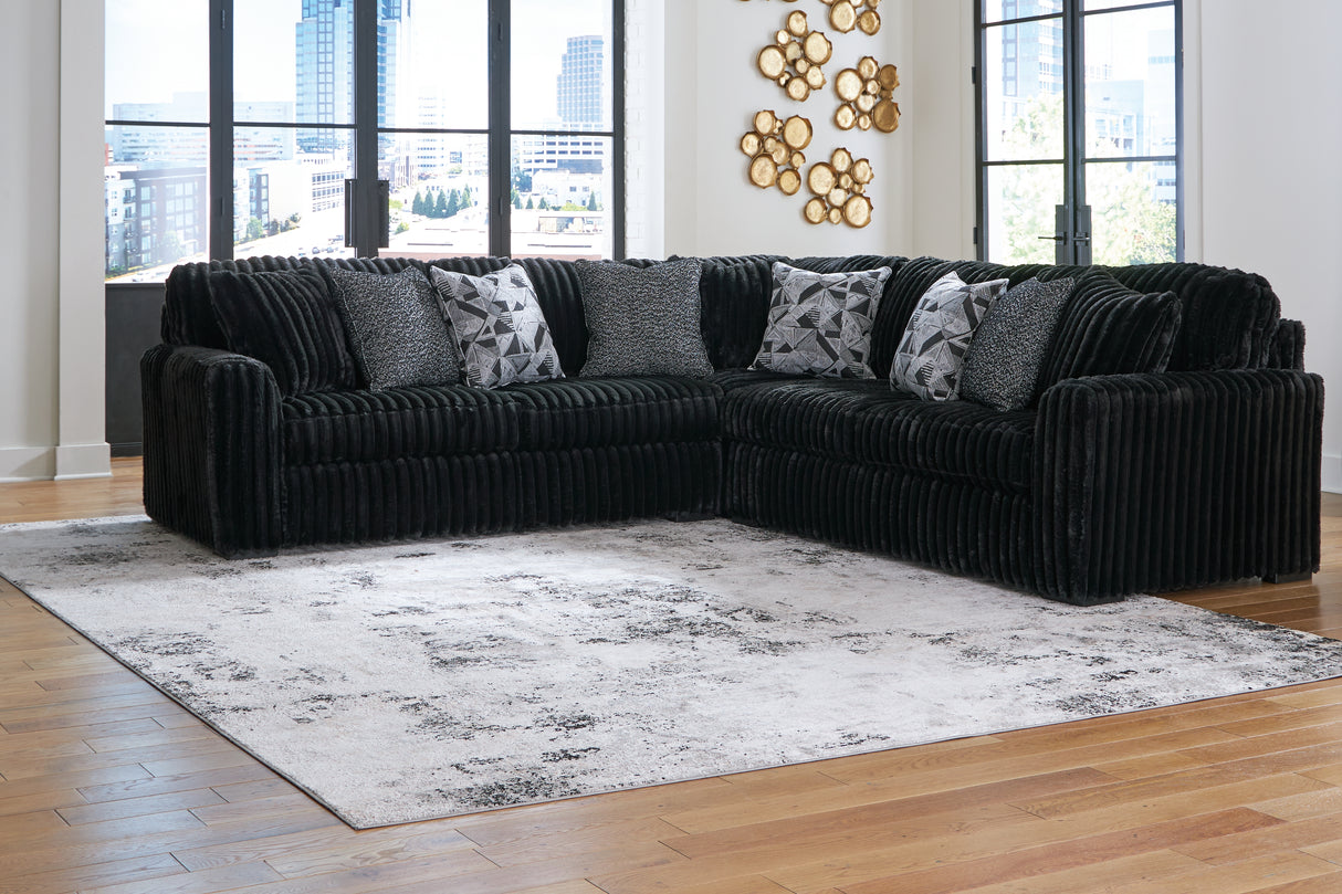 Nashville Furniture Outlets - Ashley Furniture - Midnight-Madness Sectional - LAF 3-Piece Sectional / Onyx - 98103S6