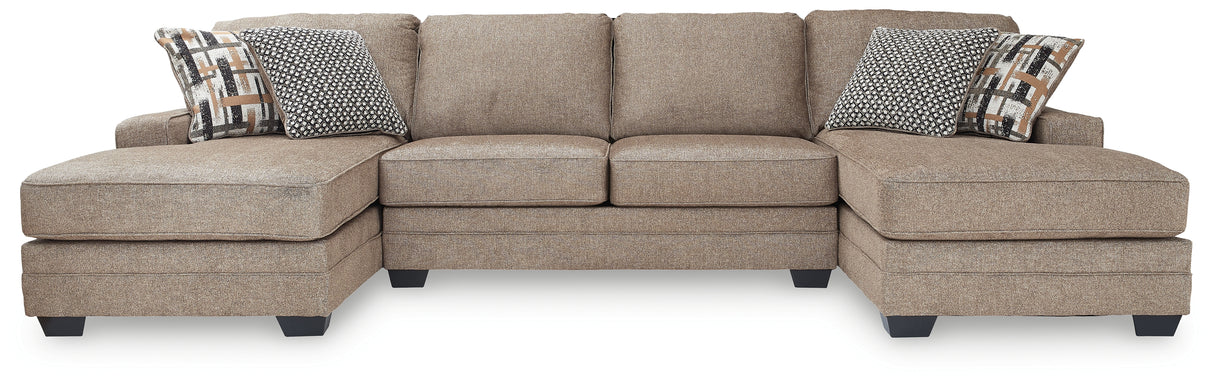Nashville Furniture Outlets - Ashley Furniture - Cannonbrook Sectional - RAF 3-Piece Sectional with Chaise / Nutmeg - 98201S3