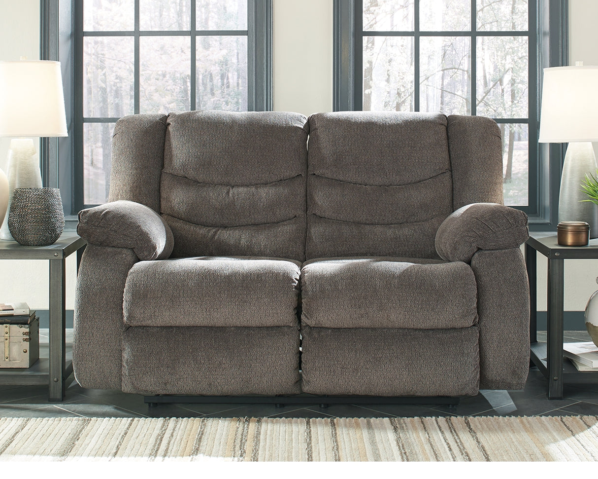 Nashville Furniture Outlets - Ashley Furniture - Tulen Living Room - Reclining Loveseat / Gray - 9860686