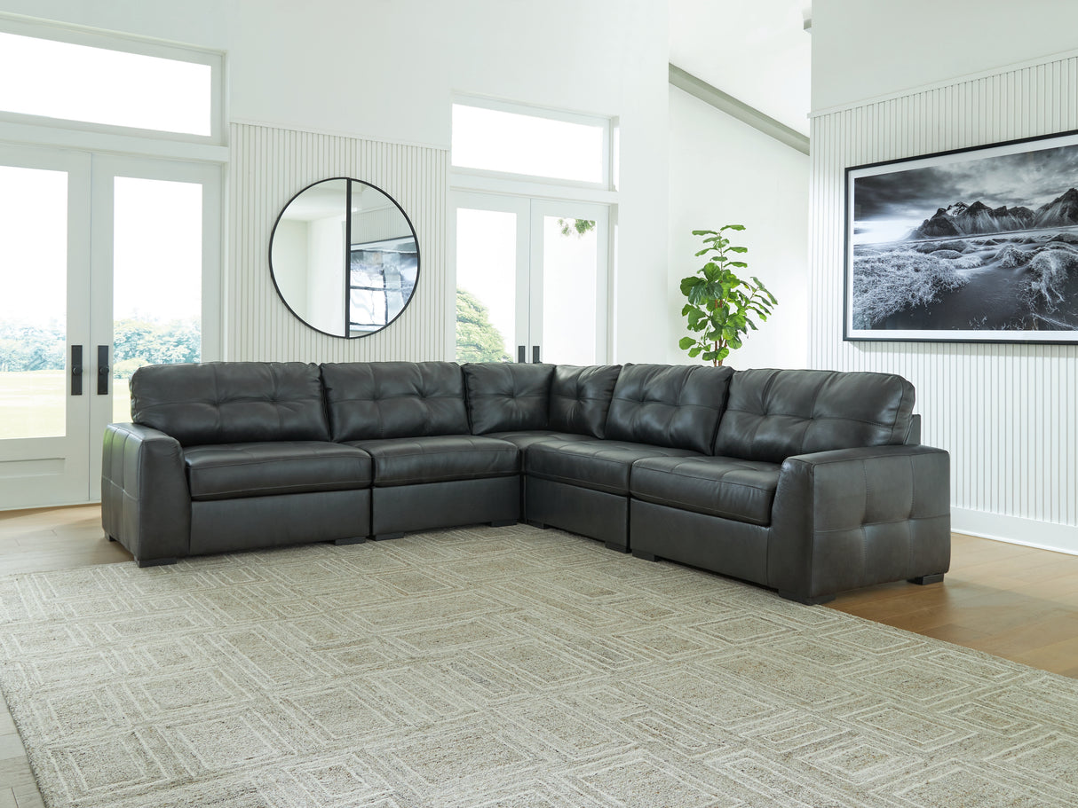 Nashville Furniture Outlets - Ashley Furniture - Brindley Pier Sectional - RAF 5-Piece Sectional / Fog - 99503S3