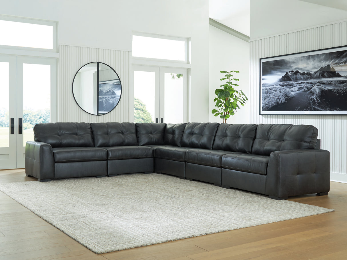 Nashville Furniture Outlets - Ashley Furniture - Brindley Pier Sectional - RAF 6-Piece Sectional / Fog - 99503S5