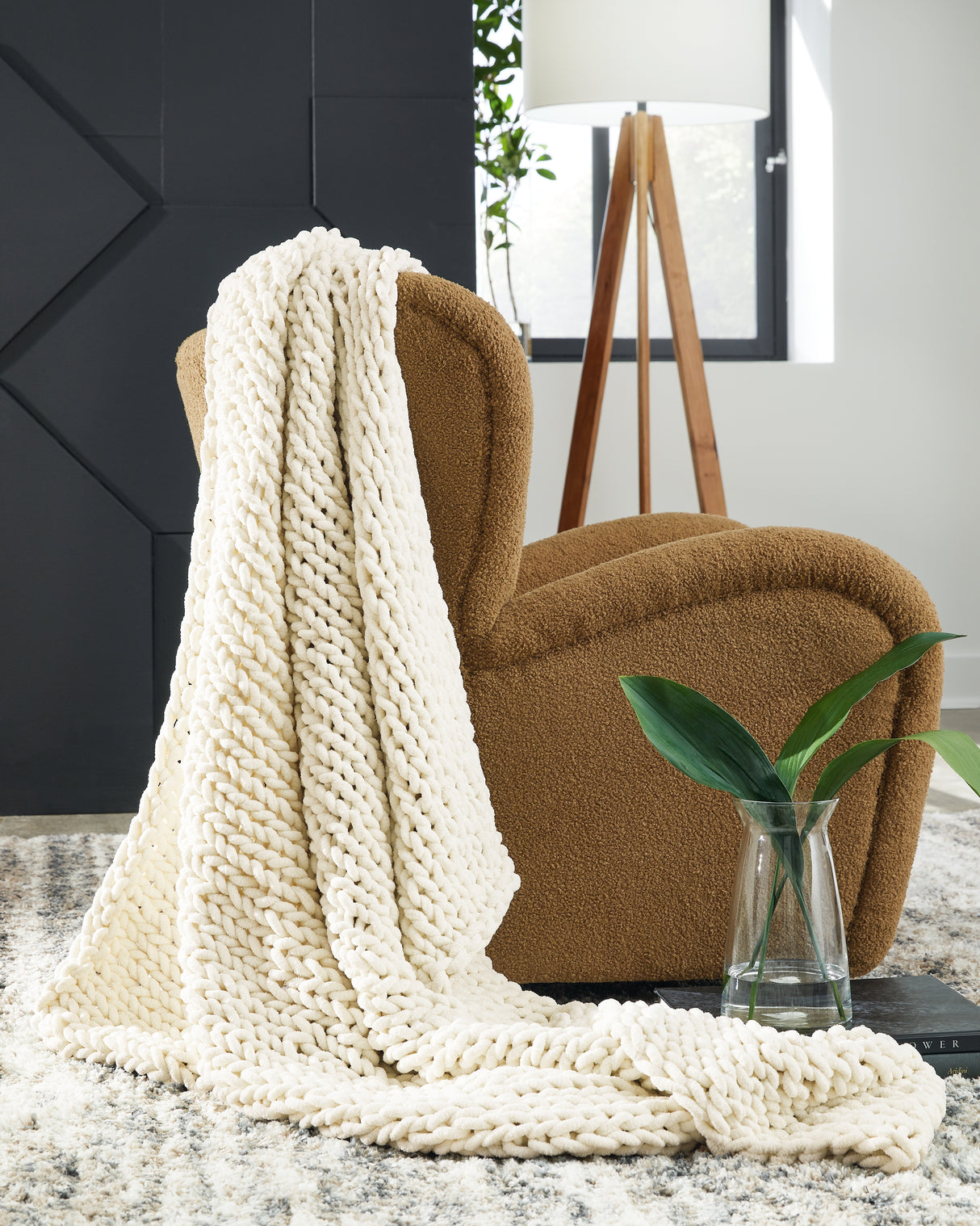 Nashville Furniture Outlets - Ashley Furniture - Chaddon Throw (Set of 3) - Throw (3/CS) / Ivory - A1001060
