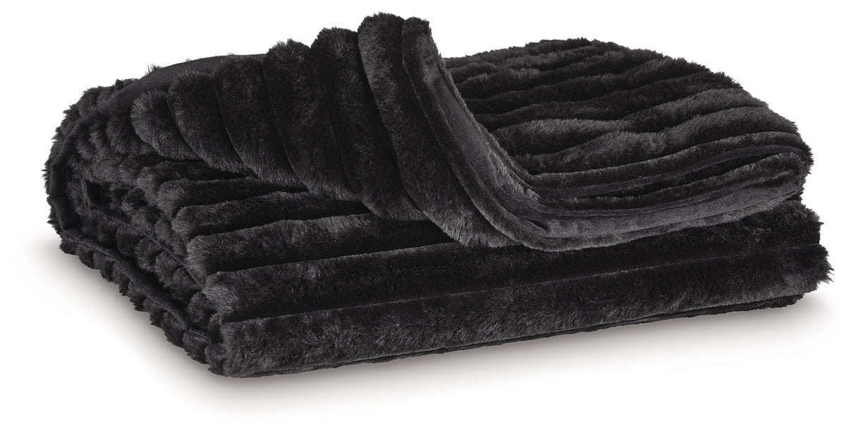 Nashville Furniture Outlets - Ashley Furniture - Alsonwell Throw (Set of 3) - Throw (3/CS) / Black - A1001083