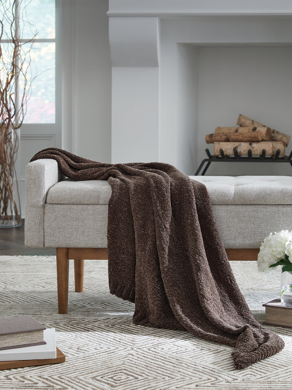 Nashville Furniture Outlets - Ashley Furniture - Anawood Throw (Set of 3) - Throw (3/CS) / Brown - A1001098