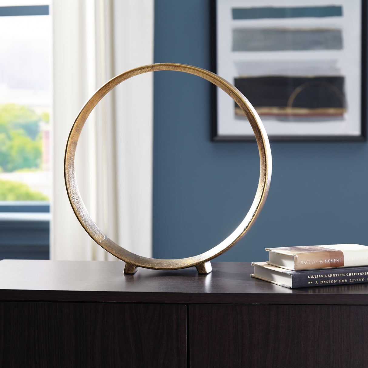 Nashville Furniture Outlets - Ashley Furniture - Ryandale Sculpture - Sculpture (2/CS) / Antique Brass Finish - A2000500