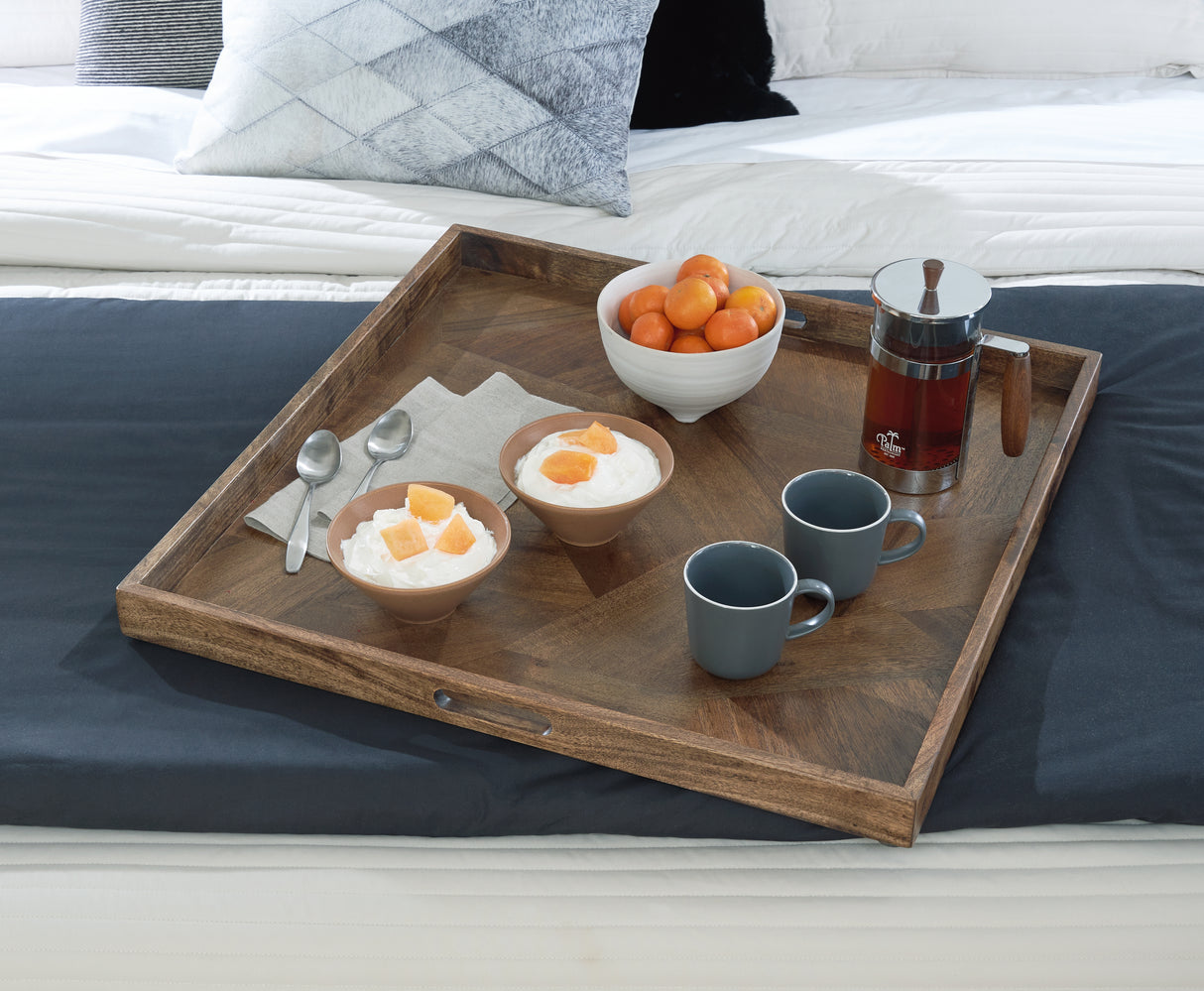 Nashville Furniture Outlets - Ashley Furniture - Heddford Tray - Tray / Brown - A2000722
