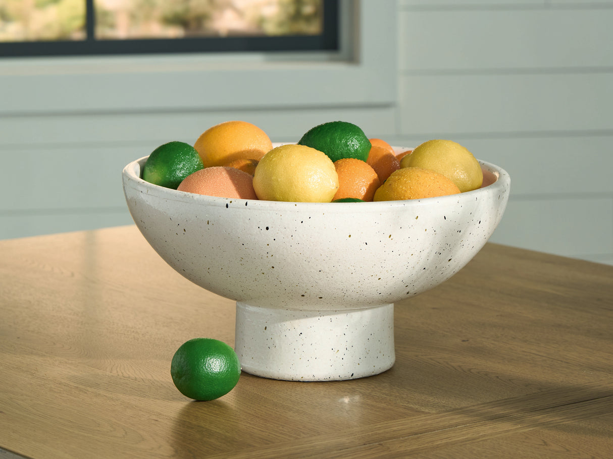 Nashville Furniture Outlets - Ashley Furniture - Dallinworth Bowl - Bowl / White/Black - A2000833