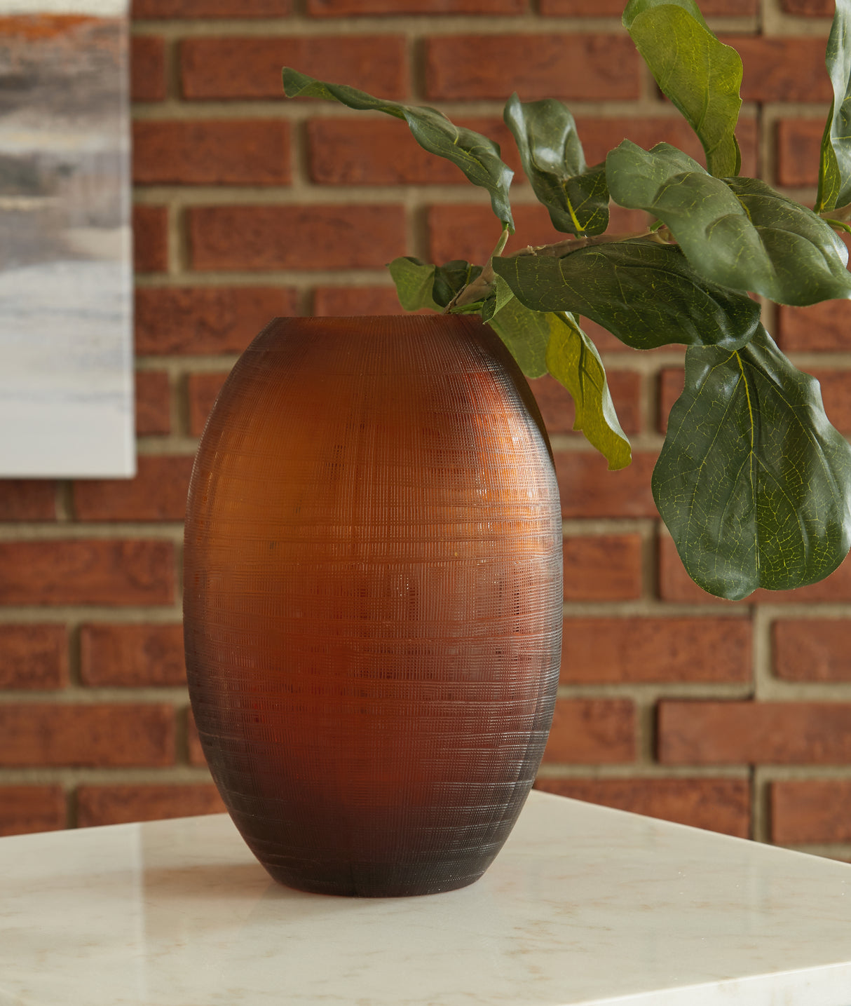 Nashville Furniture Outlets - Ashley Furniture - Embersen Vase - Vase (2/CS) / Amber - A2900002