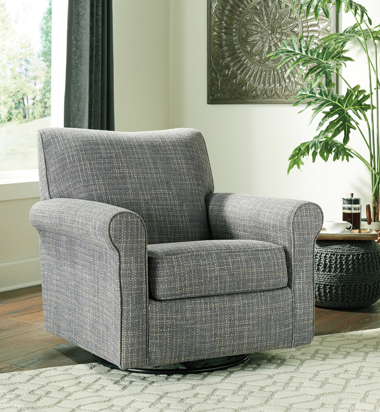 Nashville Furniture Outlets - Ashley Furniture - Renley Accent Chair - Swivel Glider Accent Chair / Ash - A3000002
