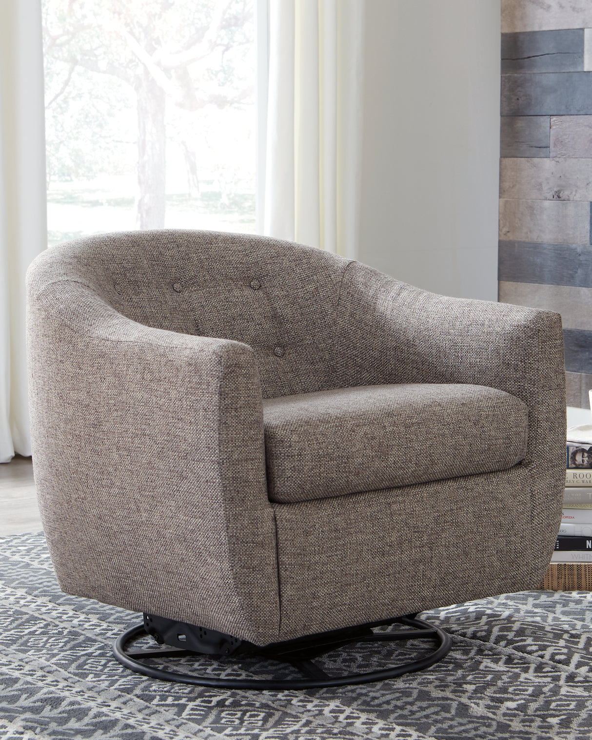 Nashville Furniture Outlets - Ashley Furniture - Upshur Accent Chair - Swivel Glider Accent Chair / Taupe - A3000003