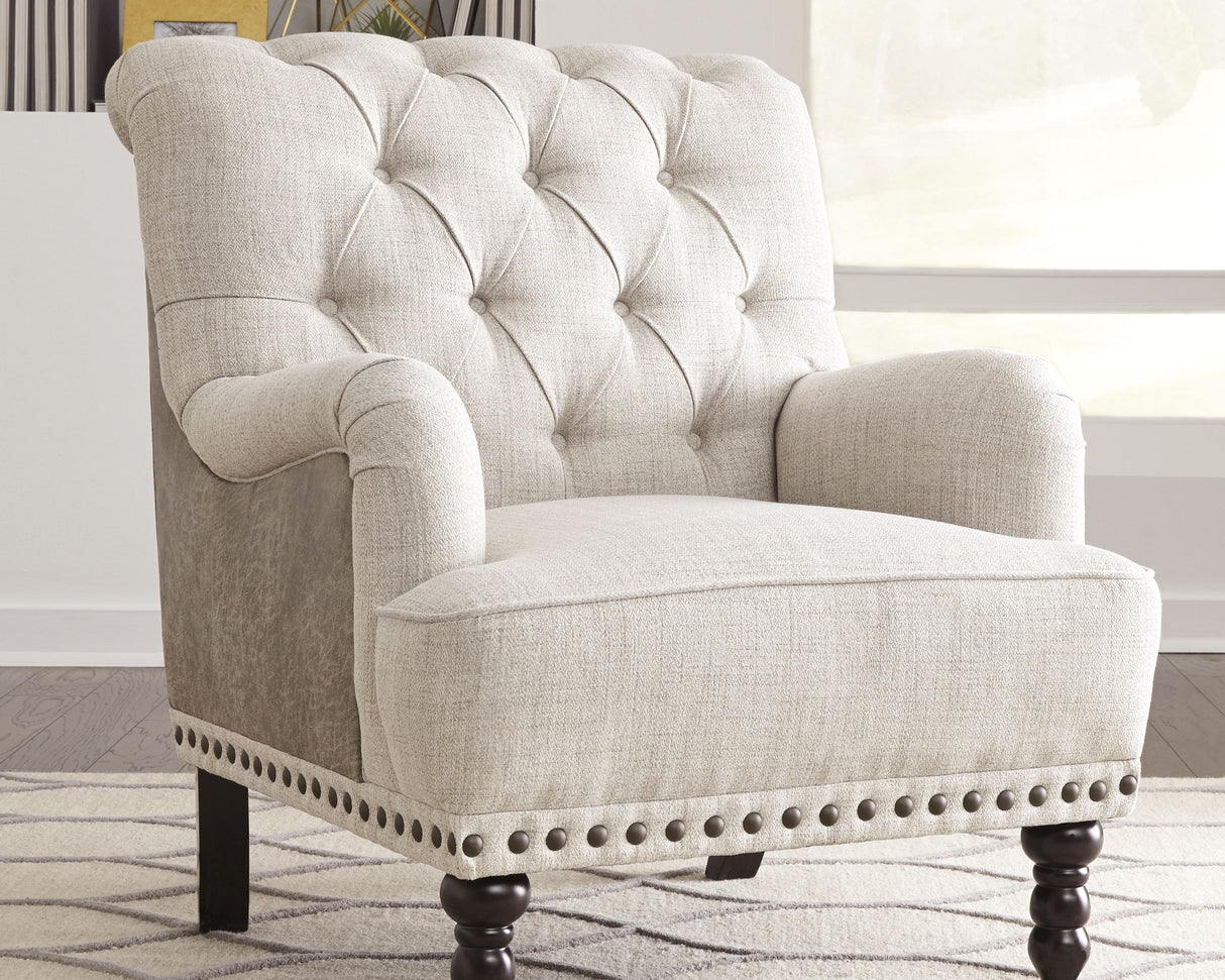 Nashville Furniture Outlets - Ashley Furniture - Tartonelle Accent Chair - Accent Chair / Ivory/Taupe - A3000053