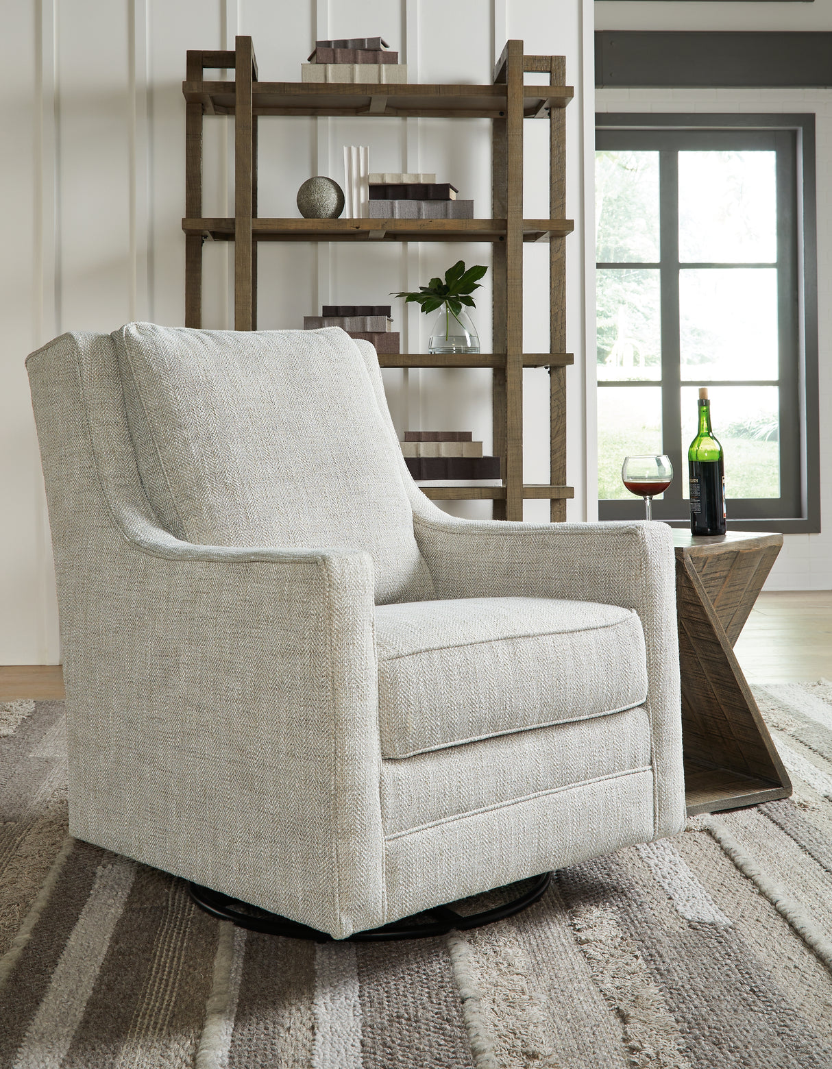 Nashville Furniture Outlets - Ashley Furniture - Kambria Swivel Glider Accent Chair - Swivel Glider Accent Chair / Fog - A3000265