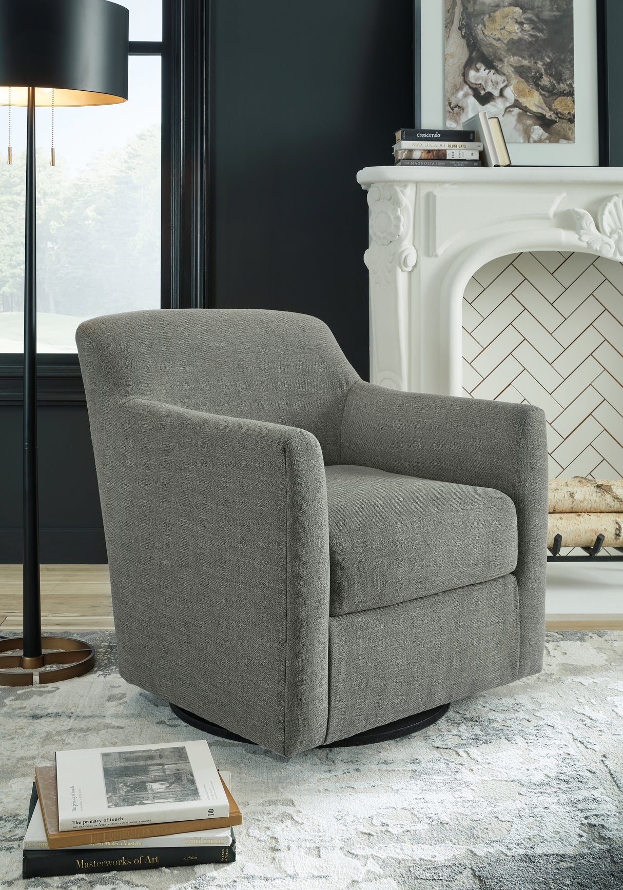 Nashville Furniture Outlets - Ashley Furniture - Bradney Swivel Accent Chair - Swivel Accent Chair / Fossil - A3000324