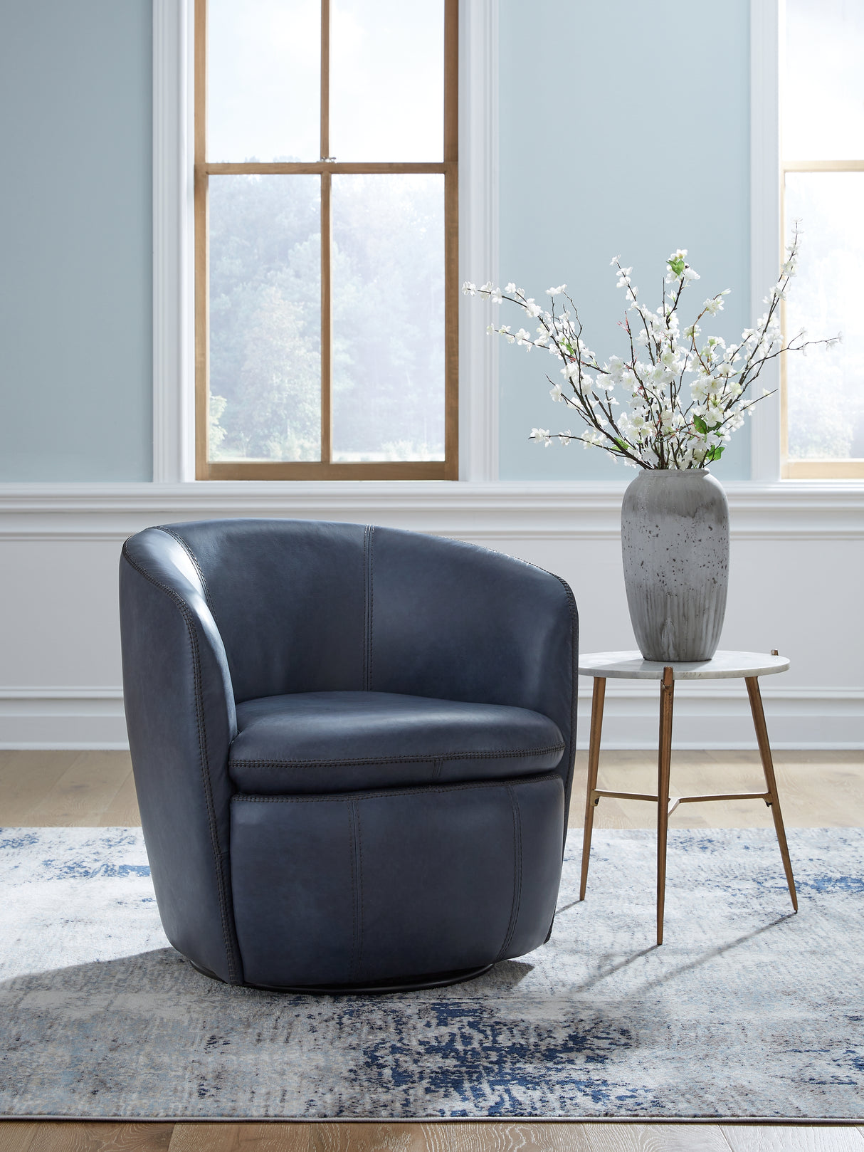Nashville Furniture Outlets - Ashley Furniture - Kierreys Swivel Accent Chair - Swivel Accent Chair / Ocean - A3000701