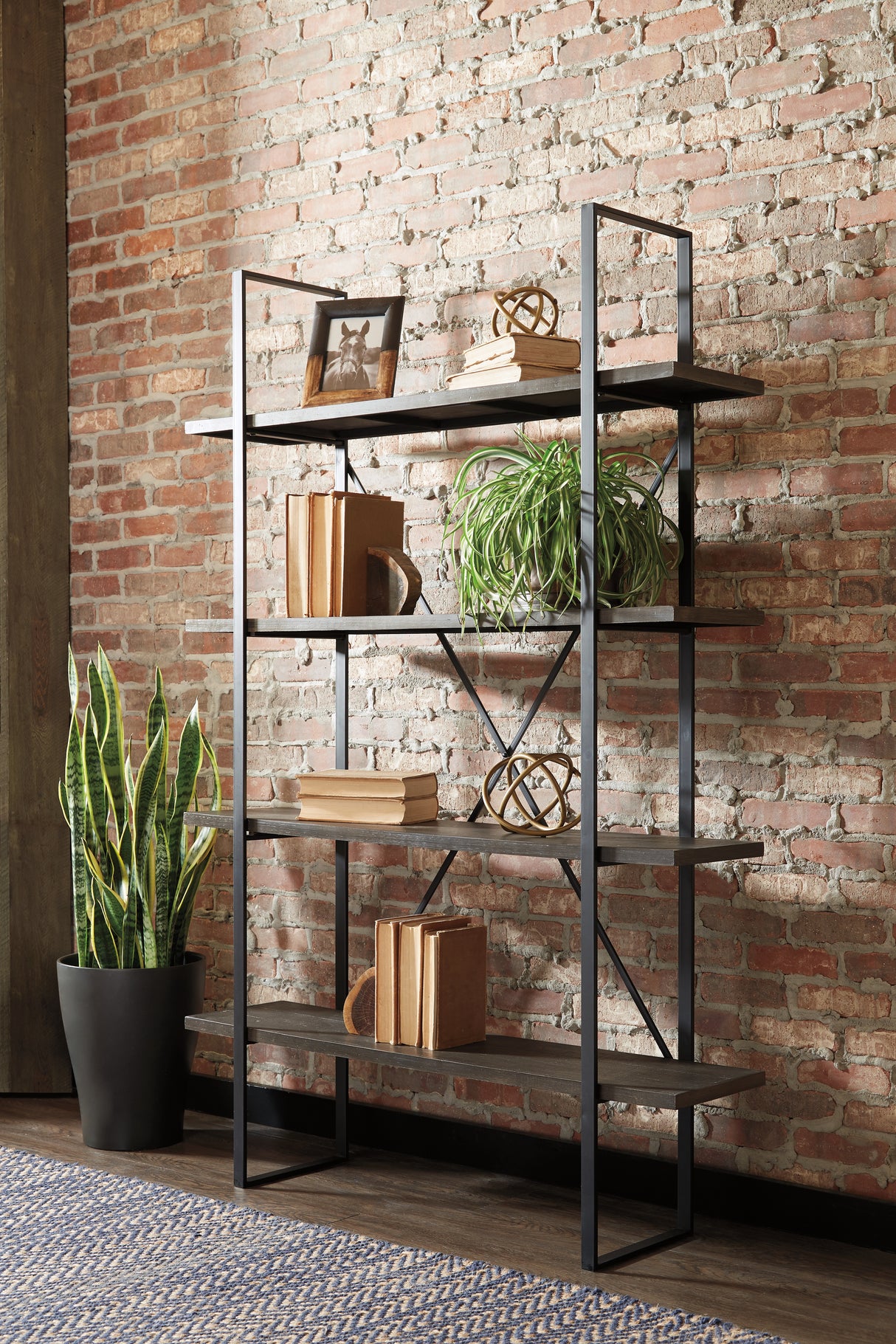 Nashville Furniture Outlets - Ashley Furniture - Gilesgrove Bookcase - Bookcase / Black/Gray - A4000017