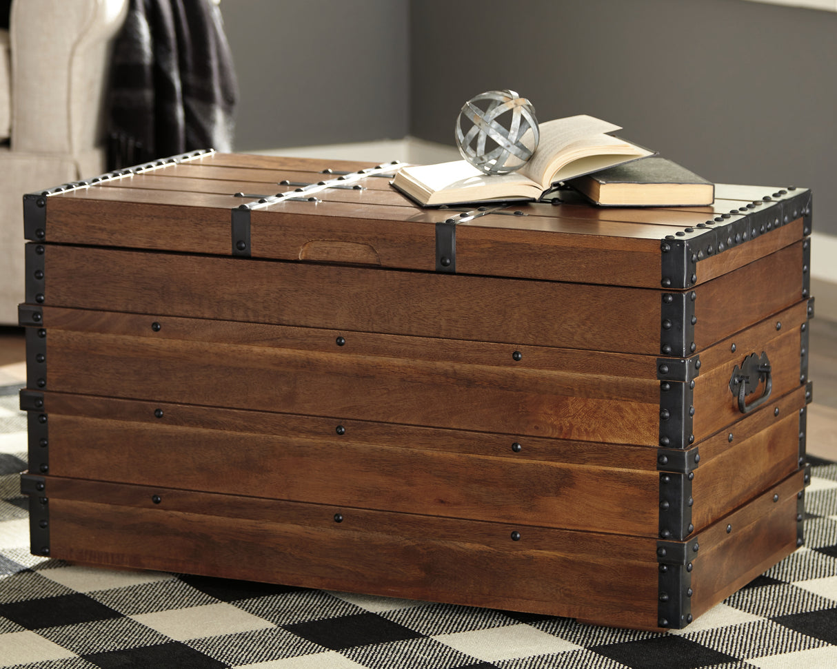 Nashville Furniture Outlets - Ashley Furniture - Kettleby Storage Trunk - Storage Trunk / Brown - A4000096
