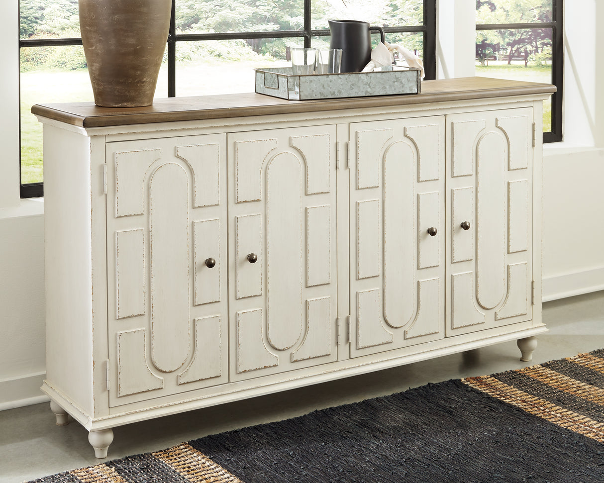 Nashville Furniture Outlets - Ashley Furniture - Roranville Accent Cabinet - Accent Cabinet / Antique White - A4000268