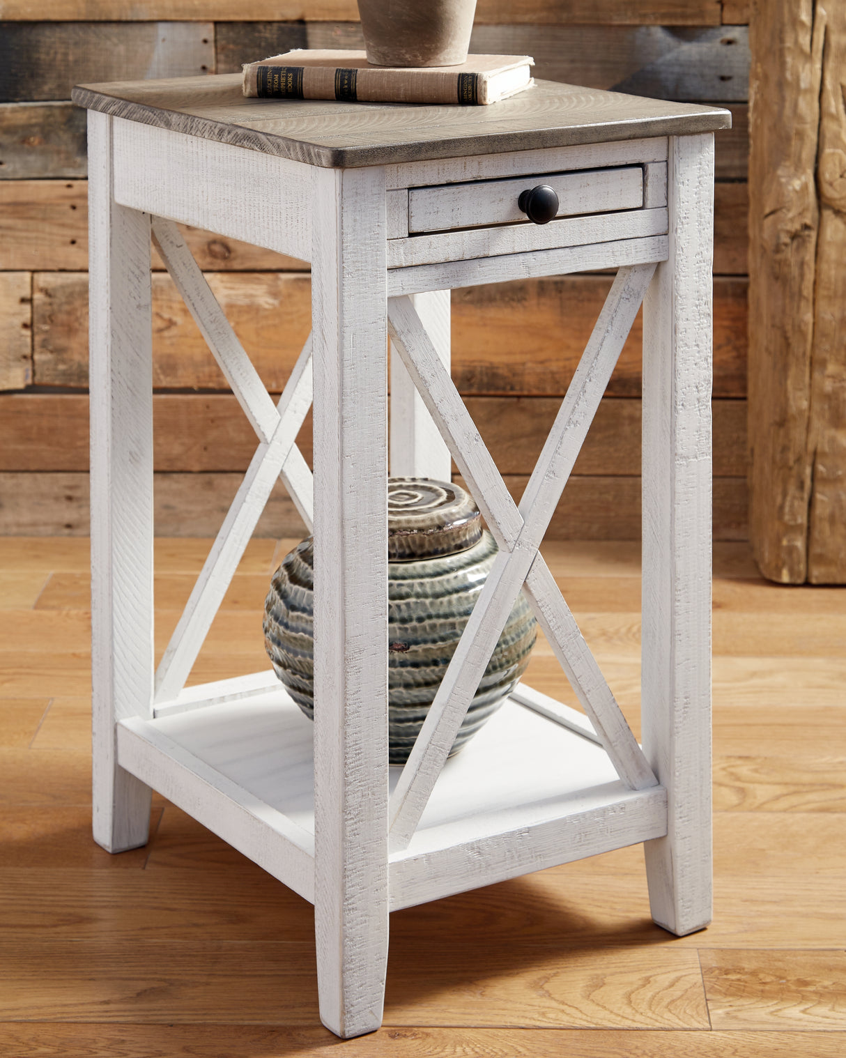 Nashville Furniture Outlets - Ashley Furniture - Adalane Accent Table - Accent Table / White/Gray - A4000374