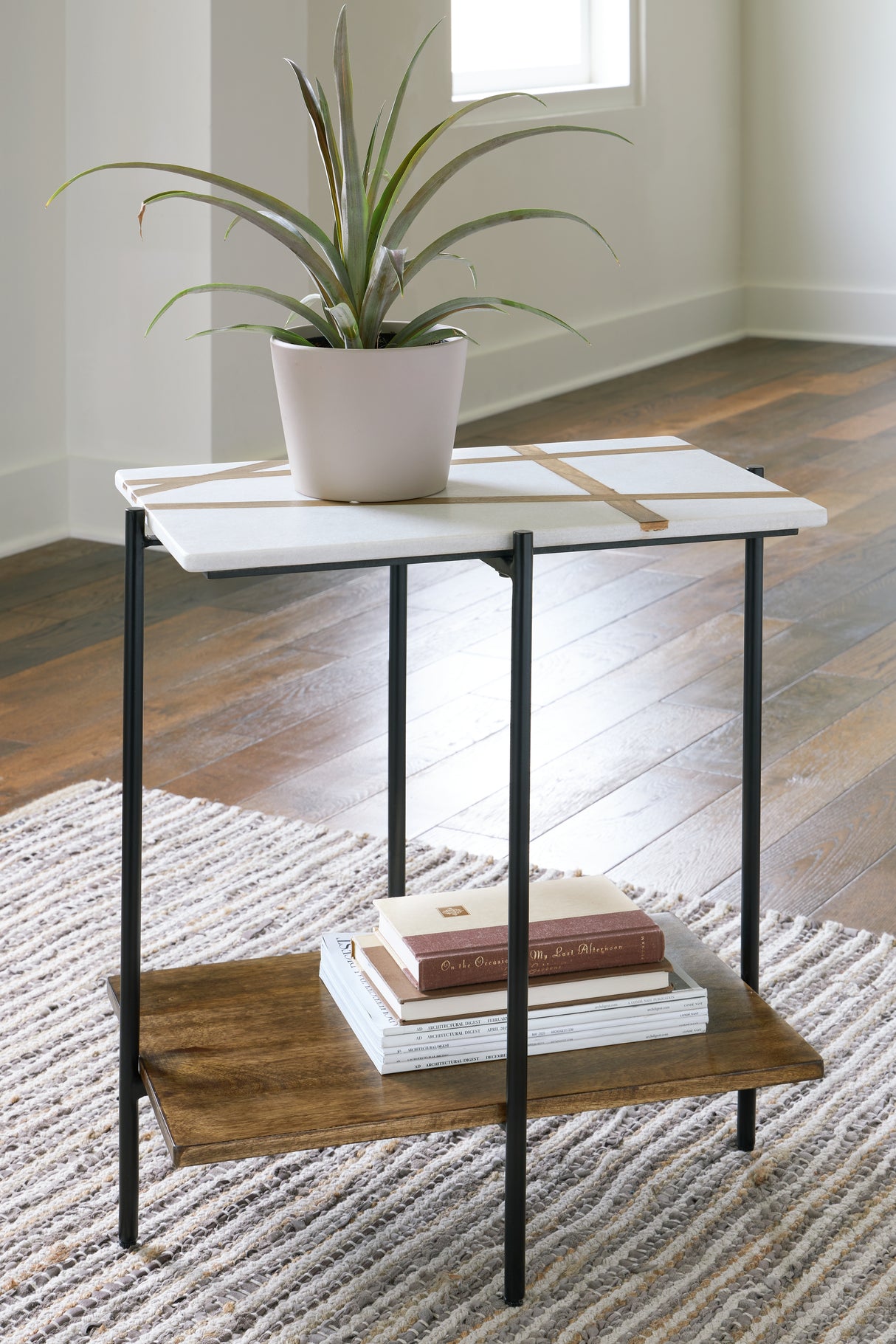 Nashville Furniture Outlets - Ashley Furniture - Braxmore Accent Table - Accent Table / White/Light Brown - A4000525