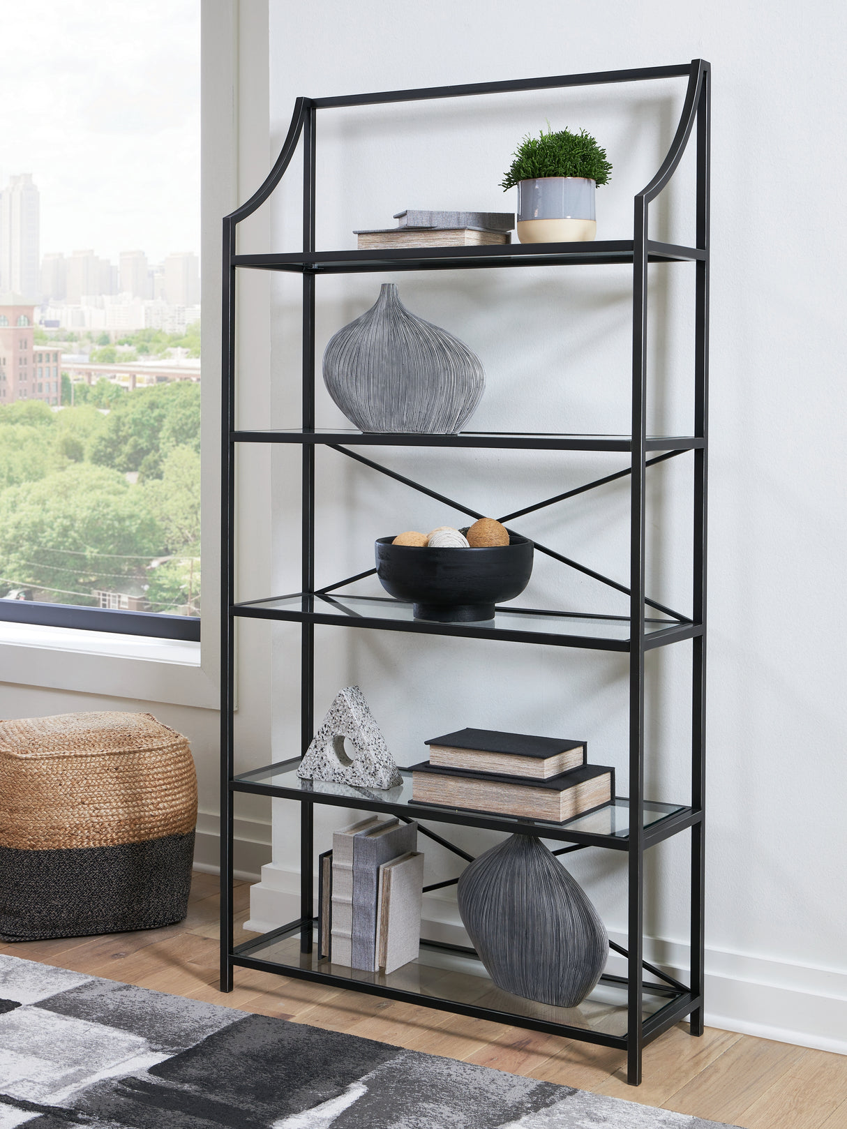 Nashville Furniture Outlets - Ashley Furniture - Dakerwell Bookcase - Bookcase / Antique Black - A4000557