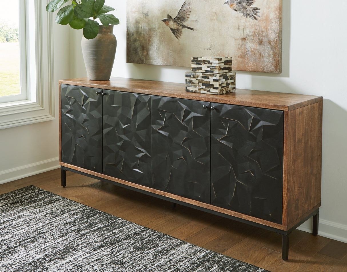 Nashville Furniture Outlets - Ashley Furniture - Dorannby Accent Cabinet - Accent Cabinet / Black/Brown - A4000649