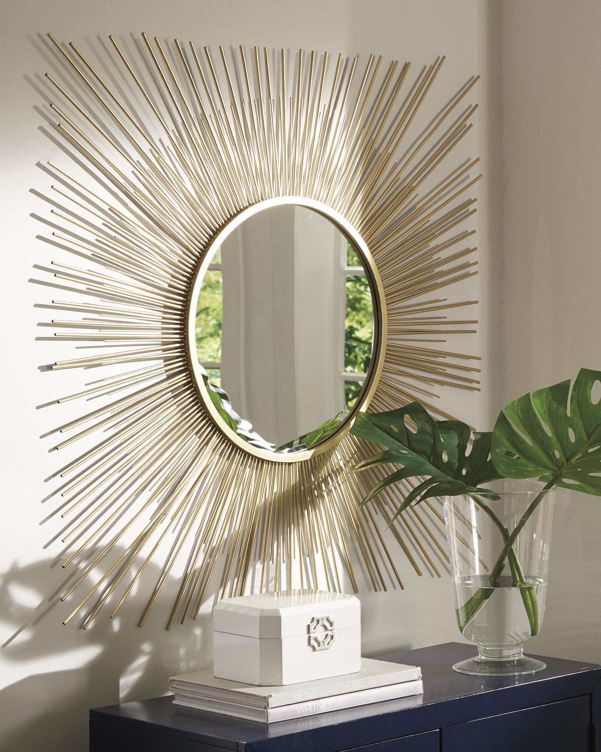 Nashville Furniture Outlets - Ashley Furniture - Elspeth Mirror - Accent Mirror / Gold Finish - A8010124