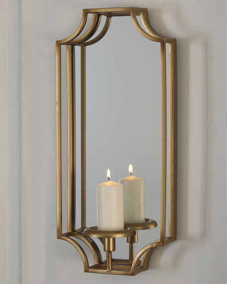 Nashville Furniture Outlets - Ashley Furniture - Dumi Wall Decor - Wall Sconce / Gold Finish - A8010153