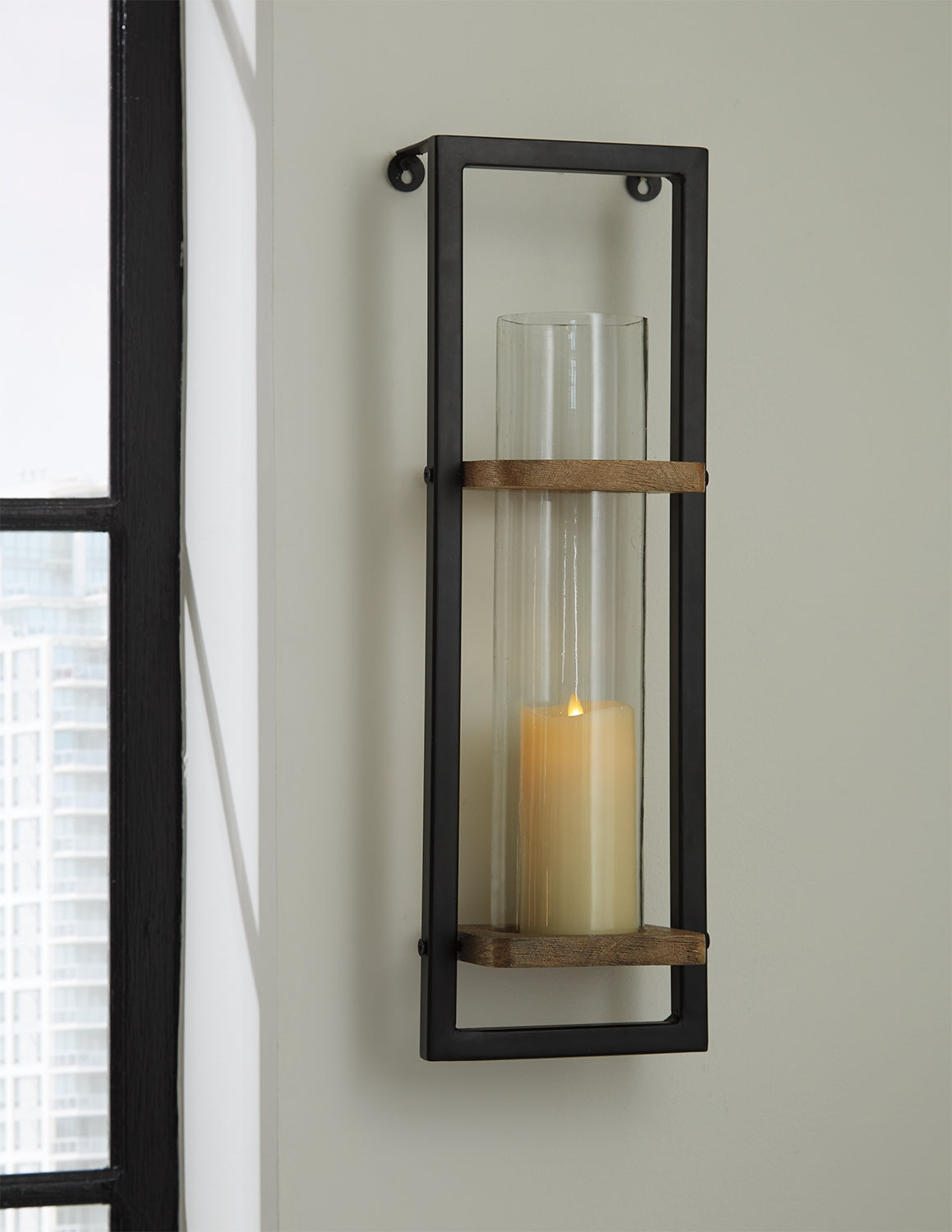 Nashville Furniture Outlets - Ashley Furniture - Colburn Wall Decor - Wall Sconce / Natural/Black - A8010171