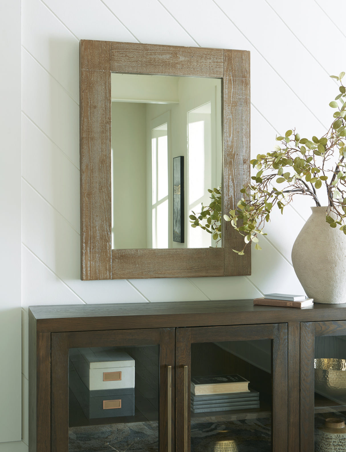 Nashville Furniture Outlets - Ashley Furniture - Waltleigh Mirror - Accent Mirror / Distressed Brown - A8010277