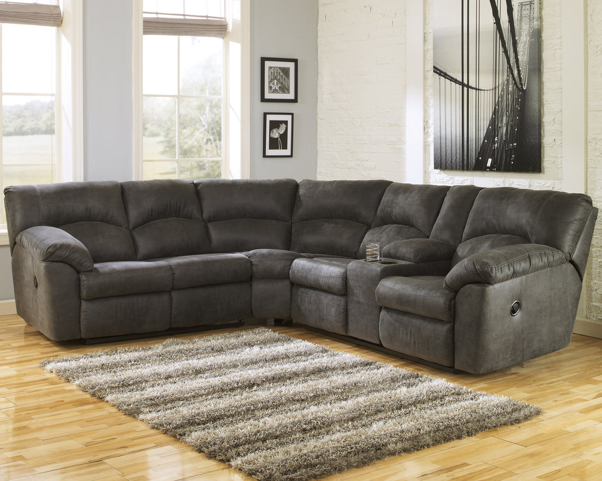 Nashville Furniture Outlets - Ashley Furniture - Tambo Sectional - 2-Piece Reclining Sectional / Canyon - 27802S1
