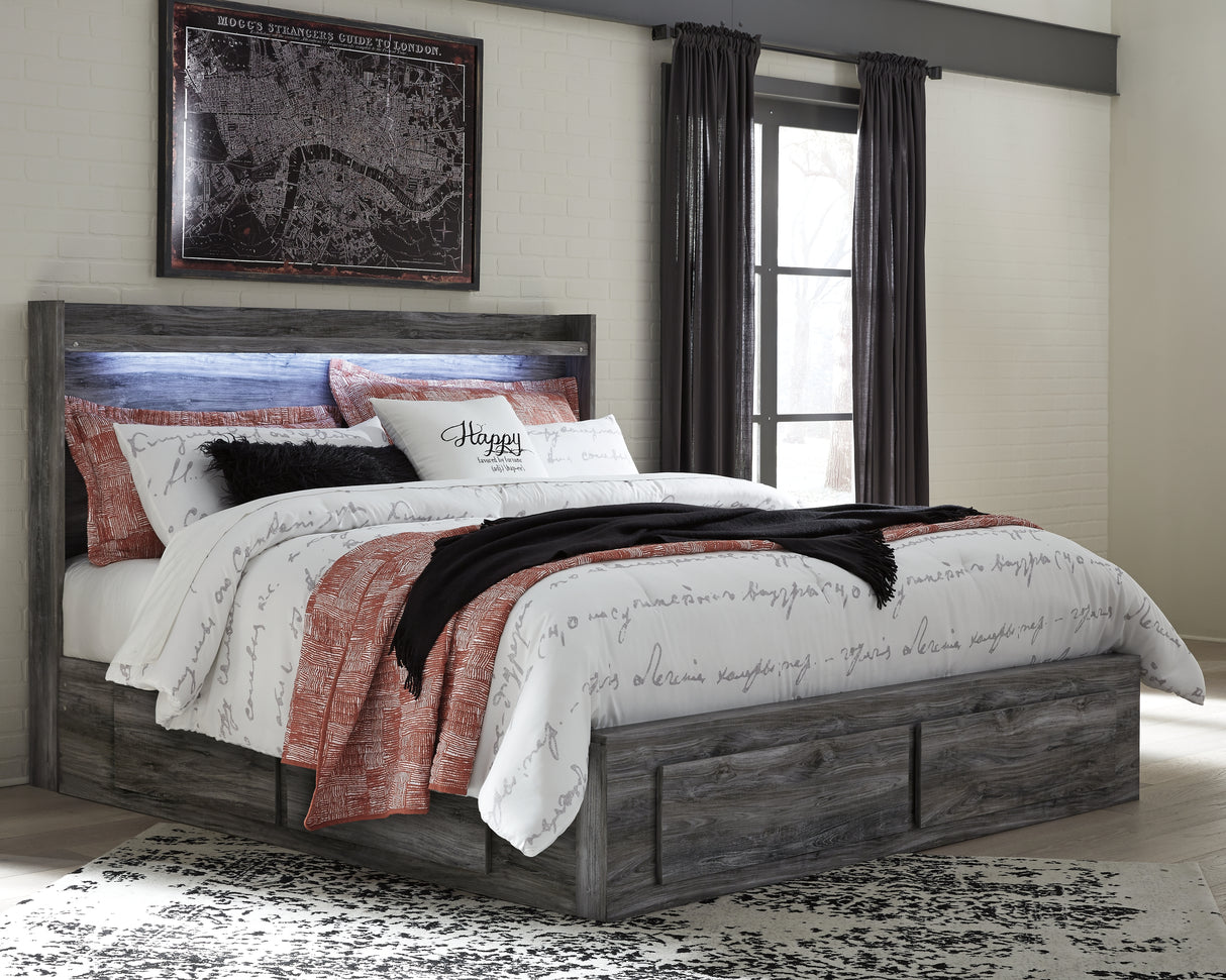 Nashville Furniture Outlets - Ashley Furniture - Baystorm Bedroom - Full Panel Bed with 2 Storage Drawers / Gray - B221B34