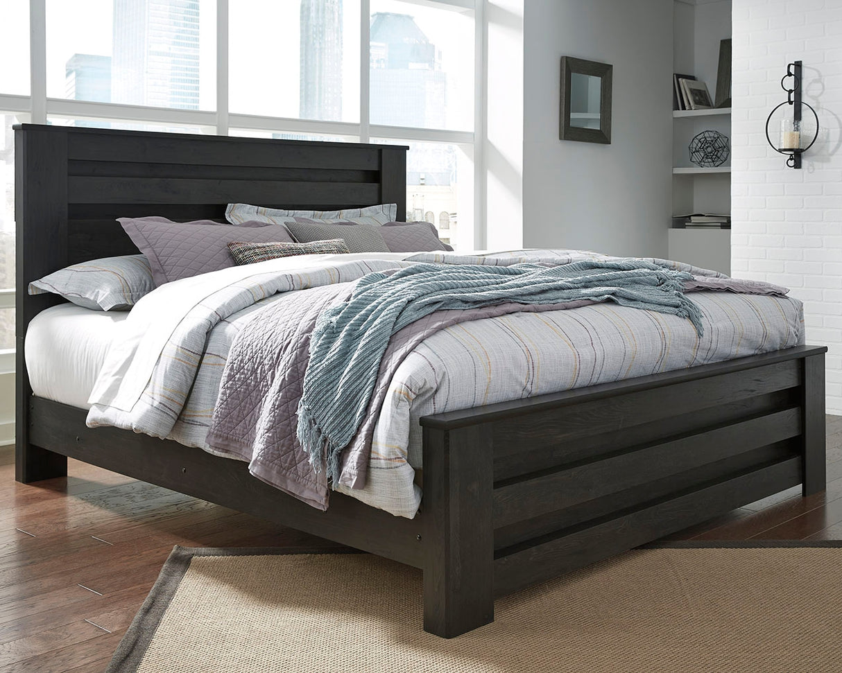 Nashville Furniture Outlets - Ashley Furniture - Brinxton Bedroom - Full Panel Bed / Charcoal - B249B5
