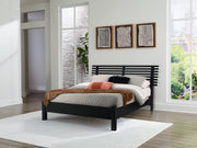 Nashville Furniture Outlets - Ashley Furniture - Danziar Bedroom - Queen Slat Panel Bed / Black - B1013B1