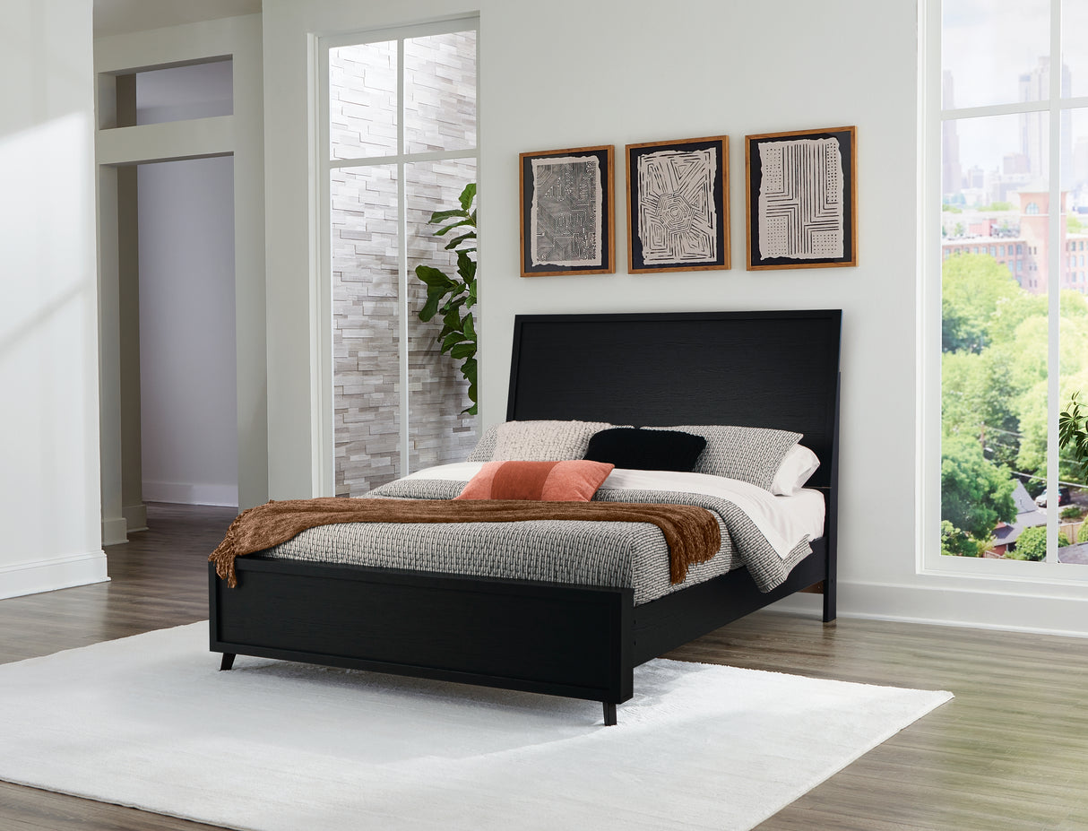 Nashville Furniture Outlets - Ashley Furniture - Danziar Bedroom - Queen Panel Bed / Black - B1013B2