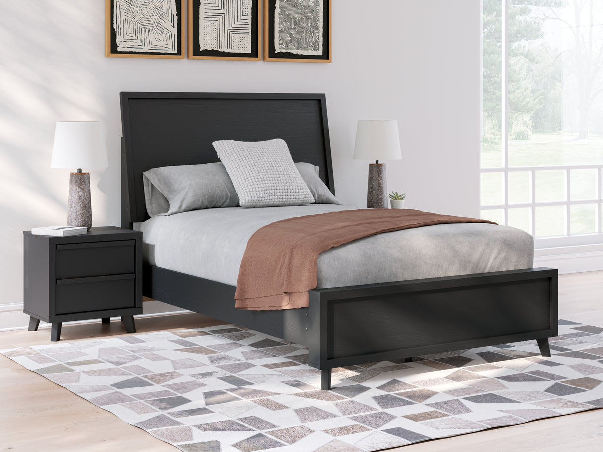 Nashville Furniture Outlets - Ashley Furniture - Danziar Bedroom - Full Panel Bed / Black - B1013B20