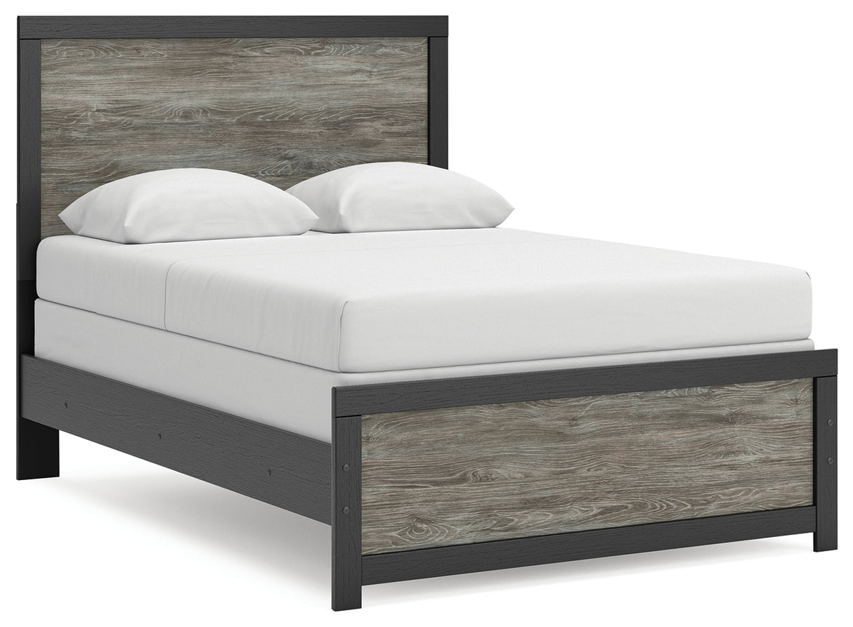 Nashville Furniture Outlets - Ashley Furniture - Broachmyn Bedroom - Full Panel Bed / Black/Gray - PCB1118B9